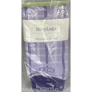 BabyLegs Leg Arm Warmers Purple Plaid One Size Fits Most Cotton Poly Spandex